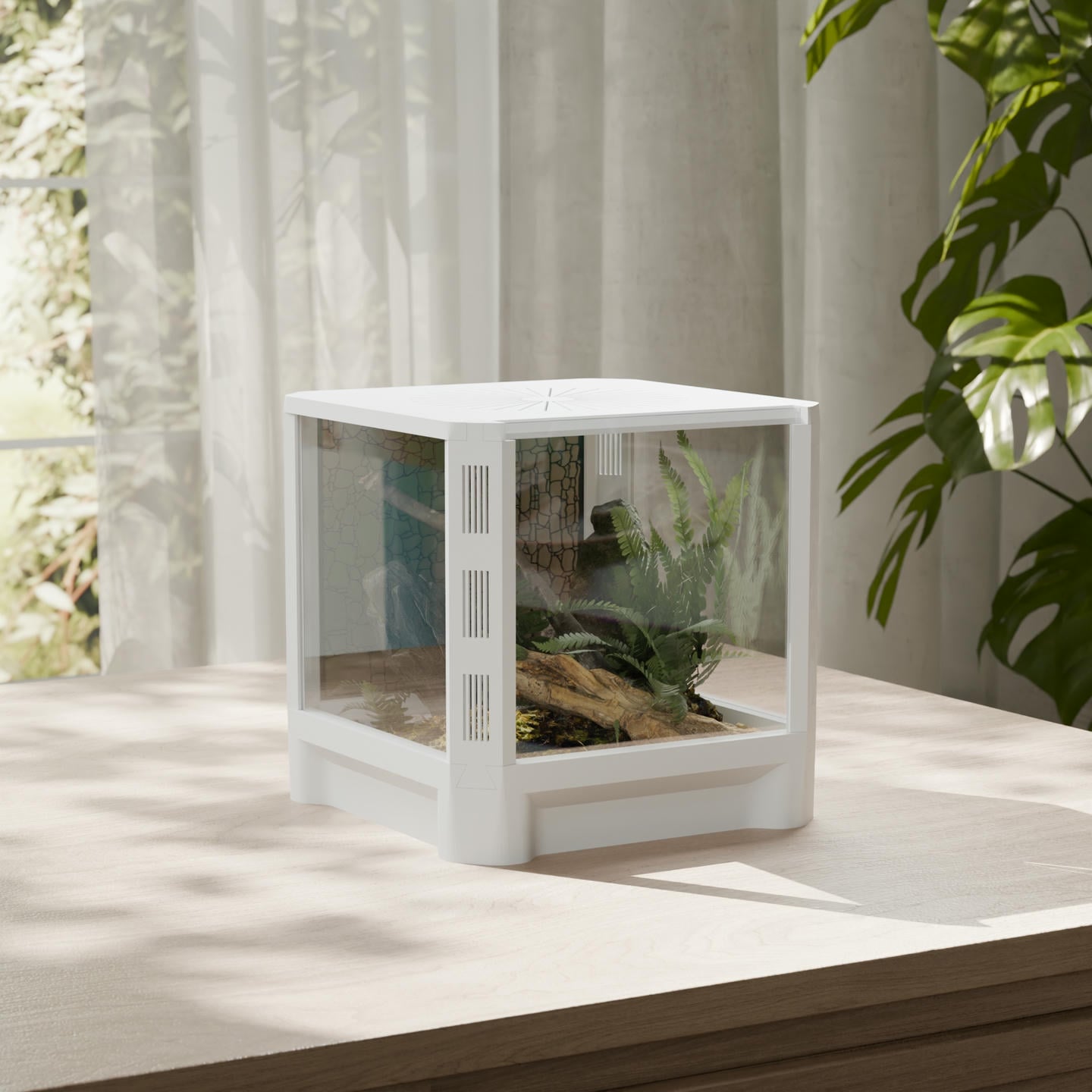 Terrarium Terradise 15x15x15cm - Białe. Nowoczesne, designerskie Terrarium.
